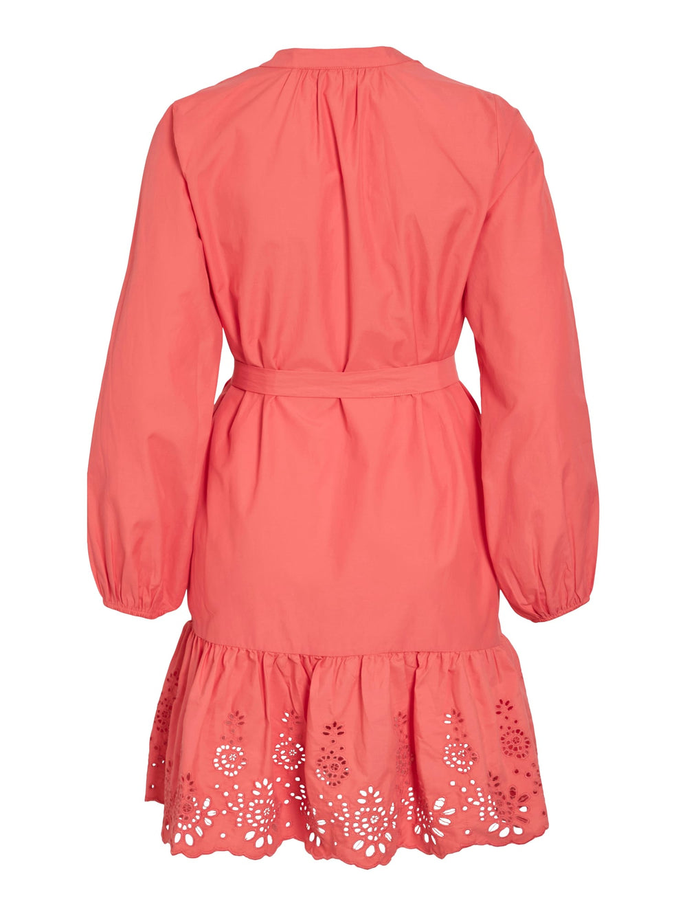 Vila Kelli V-Hals jurk koraal rood – dames
