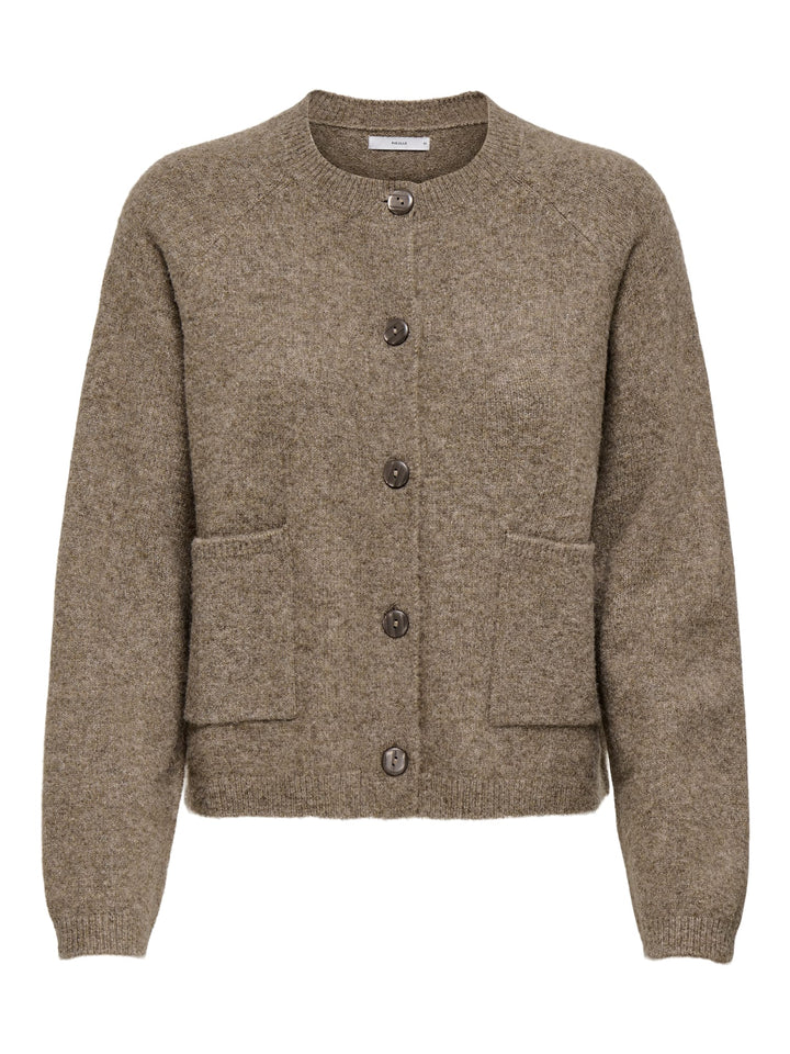 Only 15344118 Piemonte vest gebreid dames bruin melee