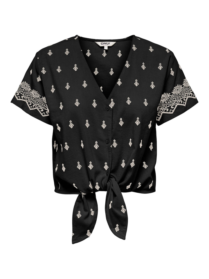 Only Siesta blouse zwart dessin – dames