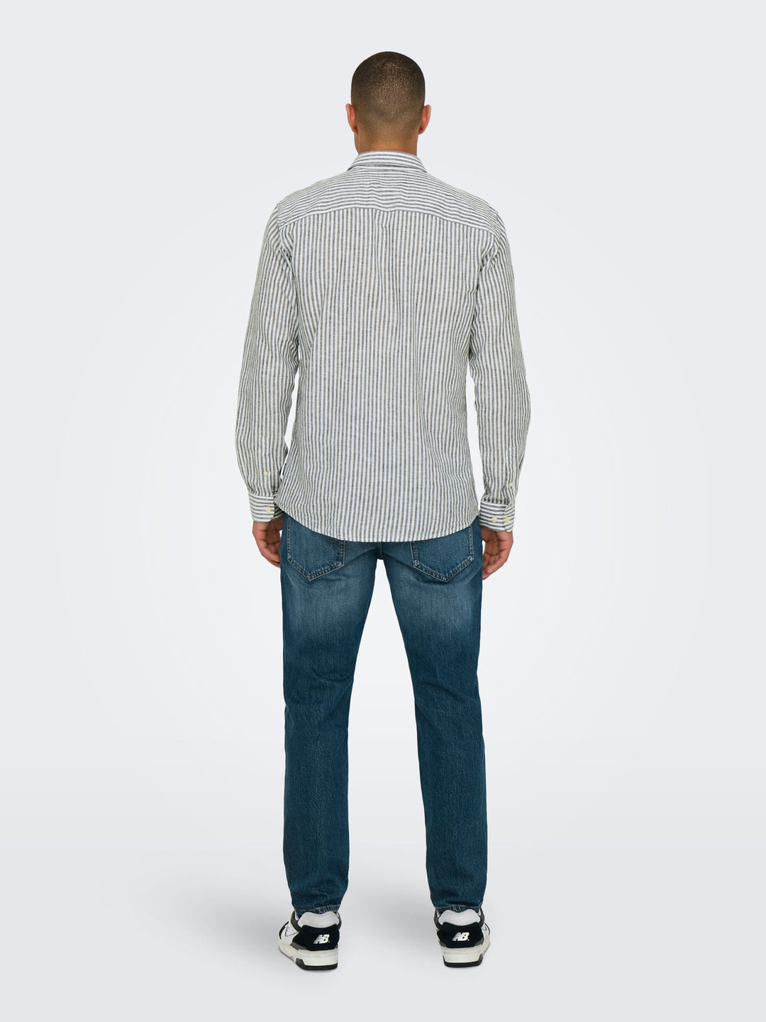 ONLY & SONS Caiden overhemd l/m wit dessin – heren
