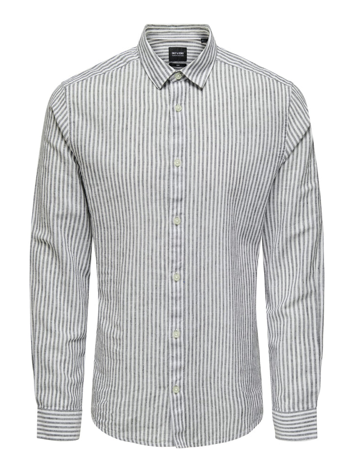 ONLY & SONS Caiden overhemd l/m wit dessin – heren