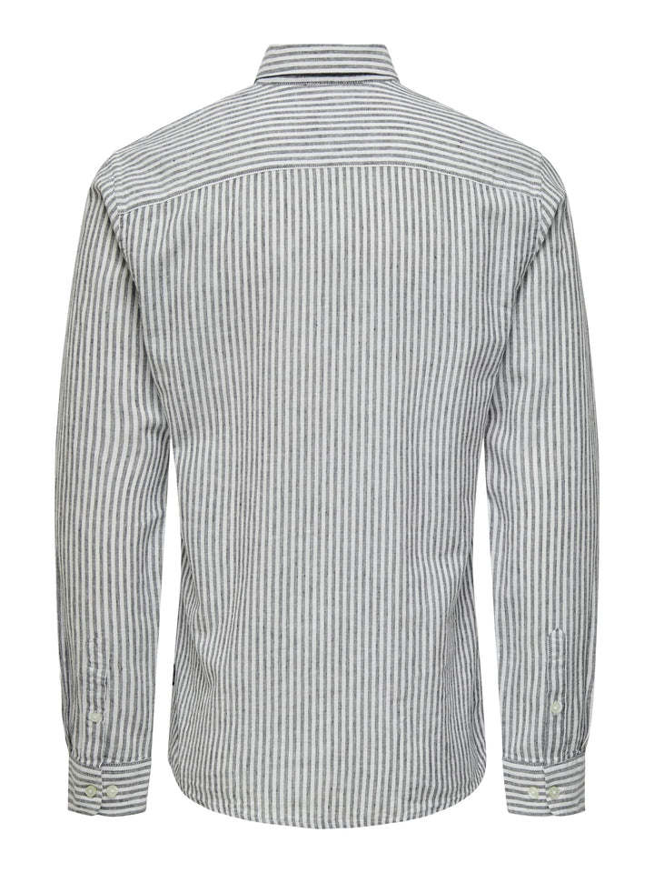ONLY & SONS Caiden overhemd l/m wit dessin – heren