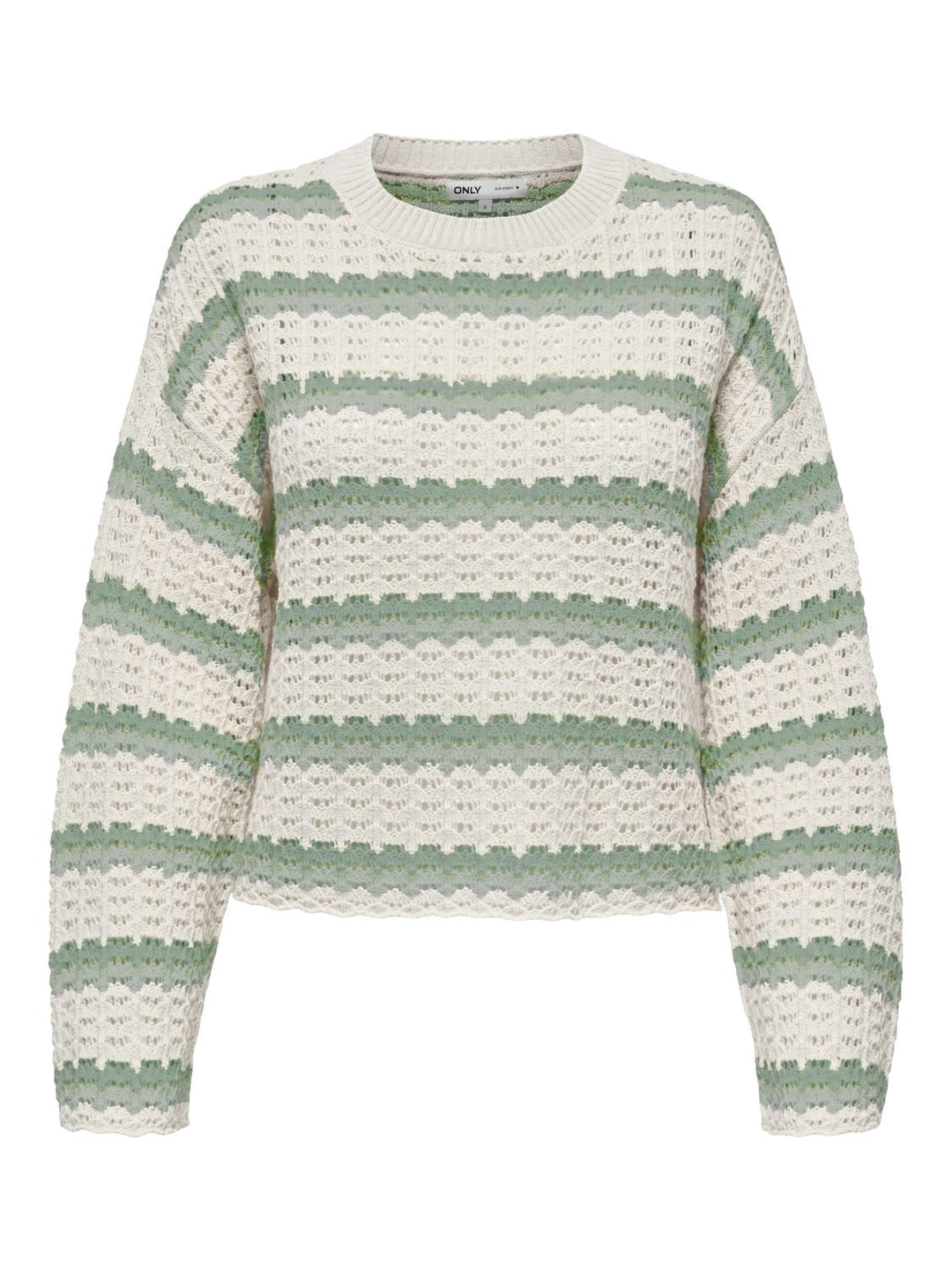 Only Asa trui dames groen dessin – gebreide pullover