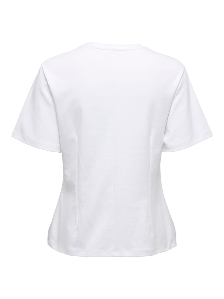 Jacqueline de Yong JDYEVA S/S TOP JRS wit – dames t-shirt