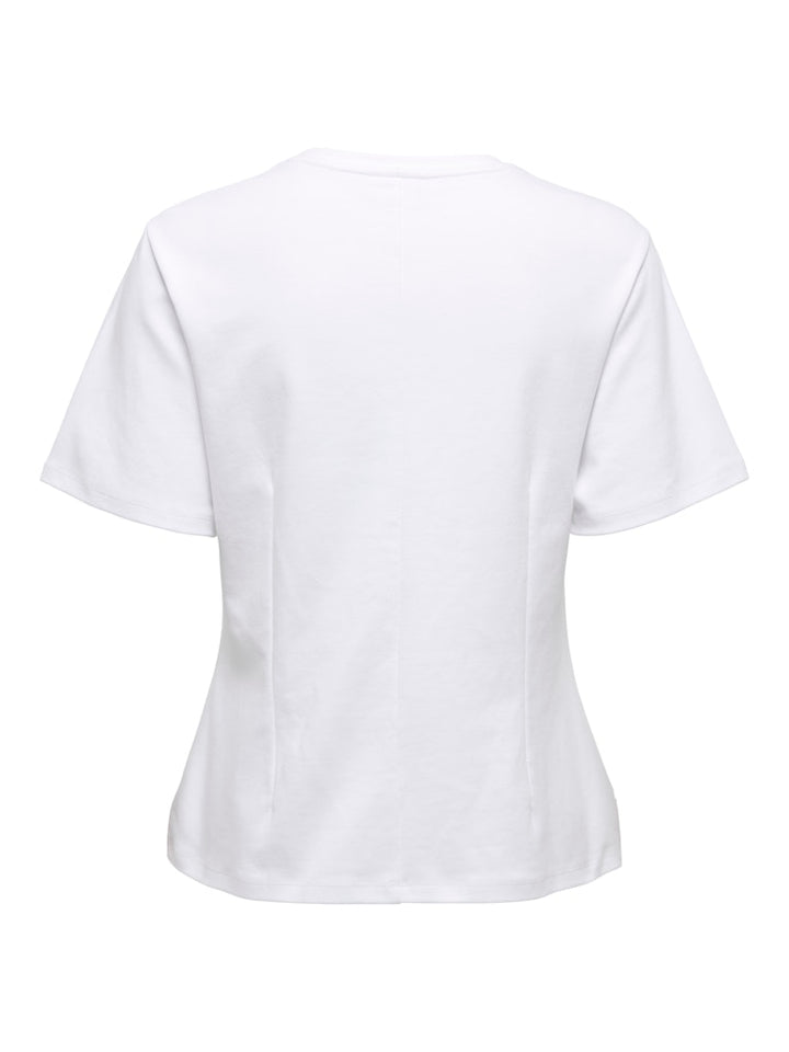 Jacqueline de Yong JDYEVA S/S TOP JRS wit – dames t-shirt