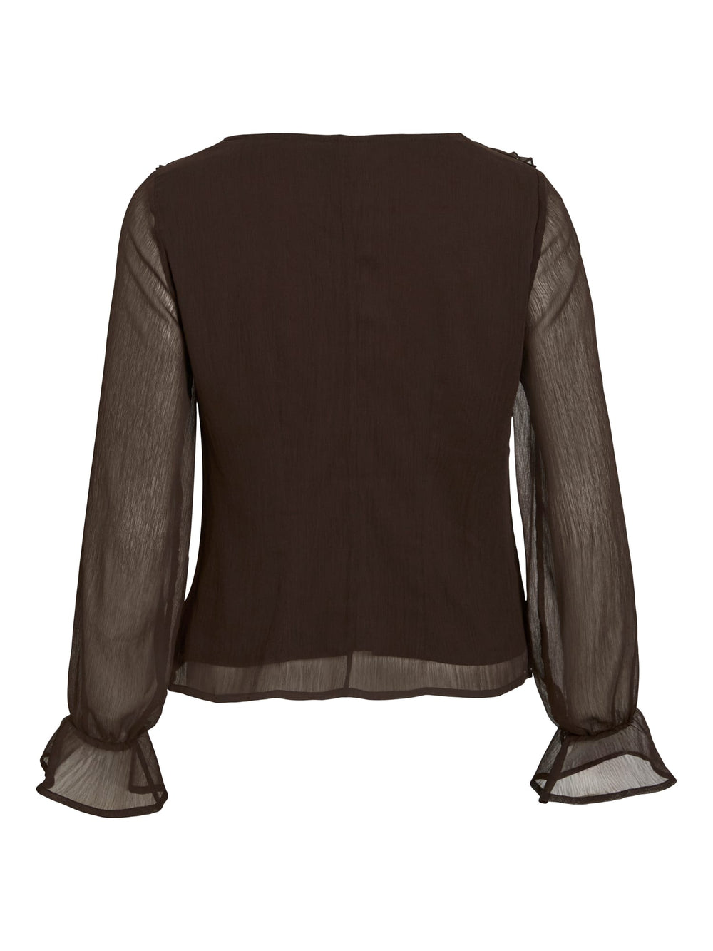 Vila 14113547 Silja blouse l/m bruin – dames