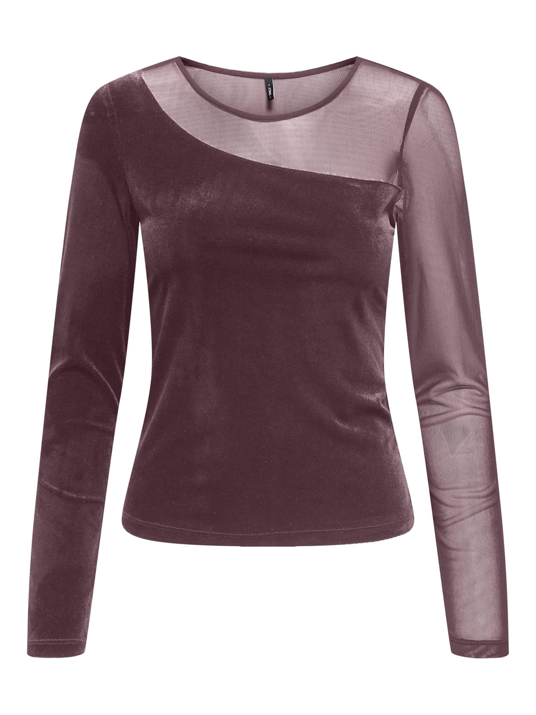 Only ONLSMOOTH L/S MESH MIX TOP bordeaux – dames top