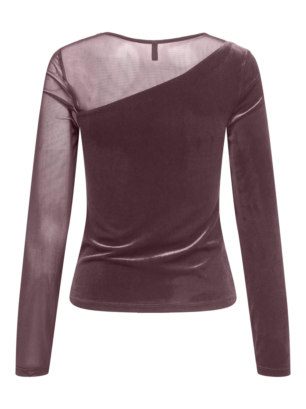 Only ONLSMOOTH L/S MESH MIX TOP bordeaux – dames top