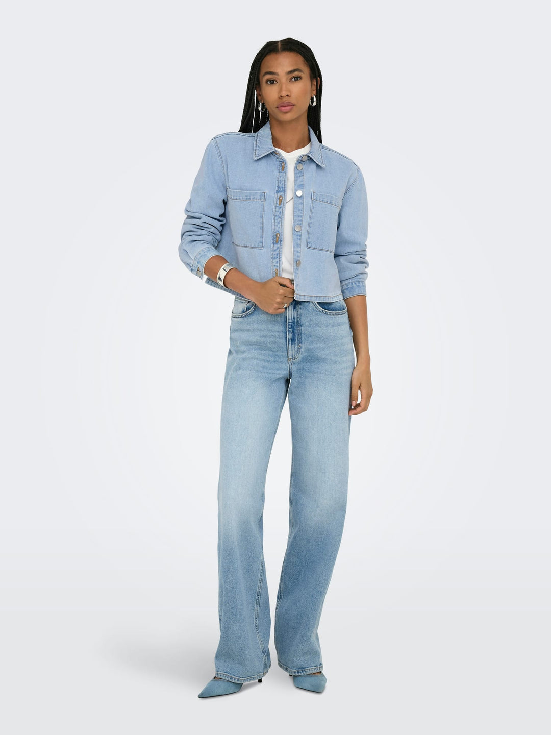 Jacqueline de Yong JDYMARLY denim jack – dames - Blue Denim