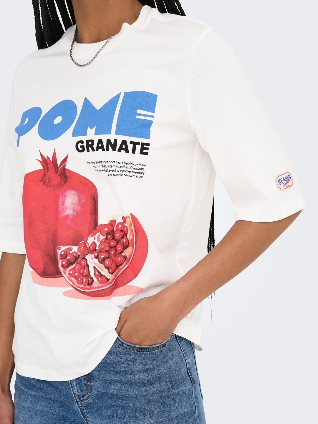 Only phoebe t-shirt off-white – dames