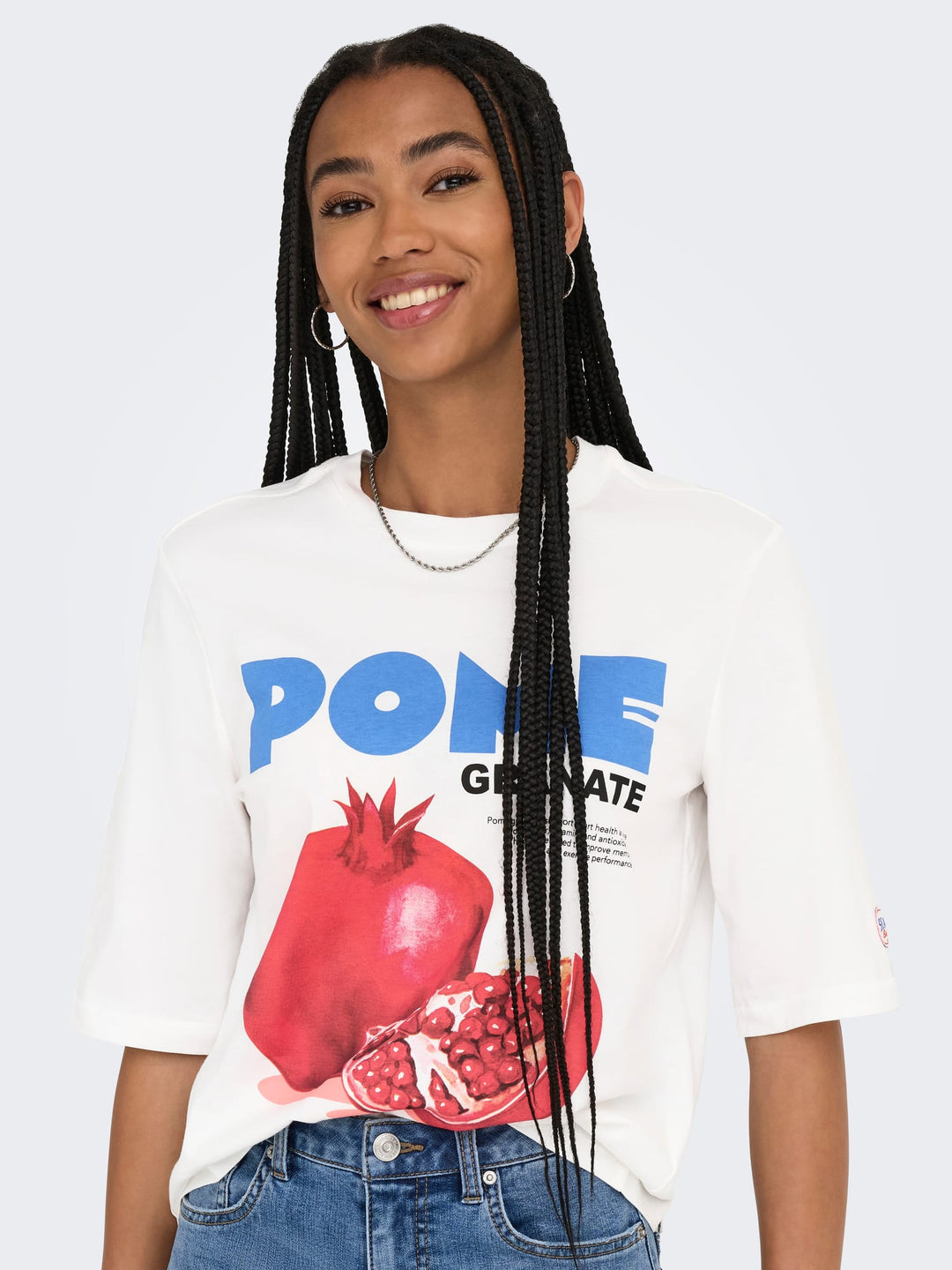 Only phoebe t-shirt off-white – dames
