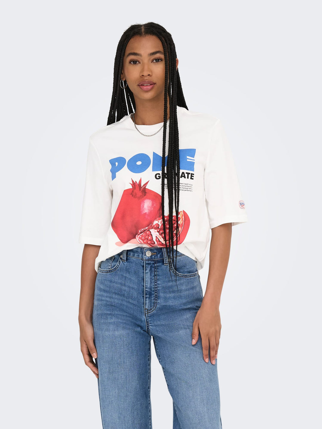 Only phoebe t-shirt off-white – dames