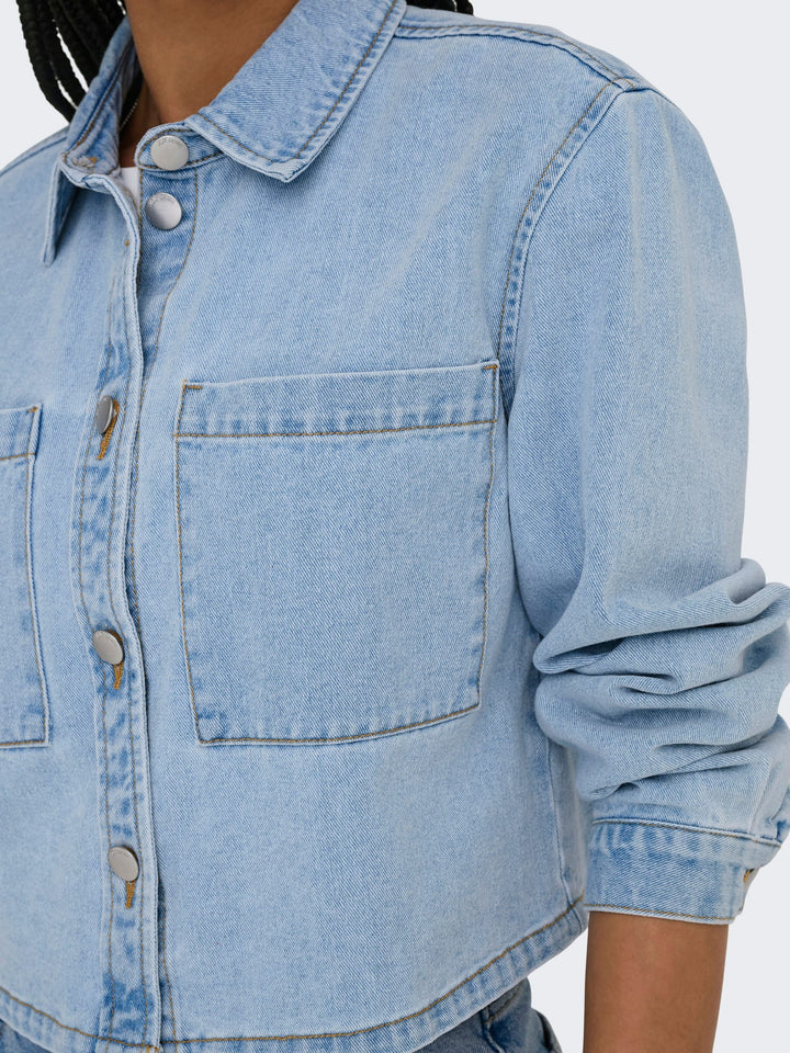 Jacqueline de Yong JDYMARLY denim jack – dames - Blue Denim