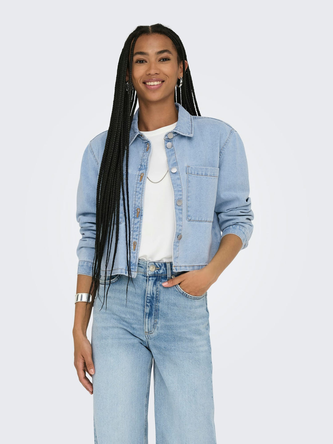 Jacqueline de Yong JDYMARLY denim jack – dames - Blue Denim