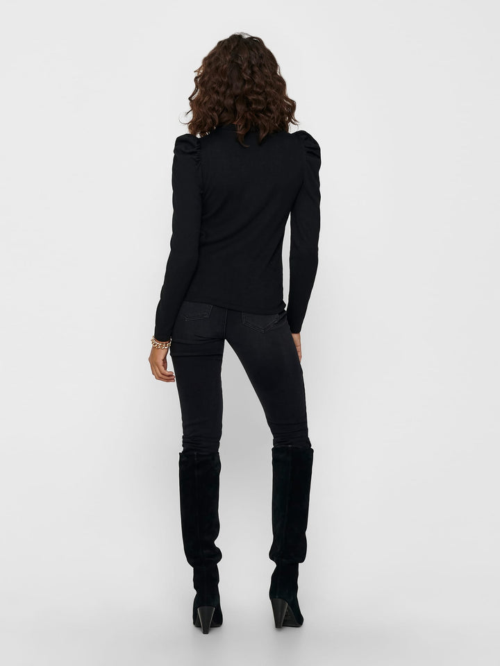 Jacqueline de Yong Tonsy T-shirt l/m zwart – dames