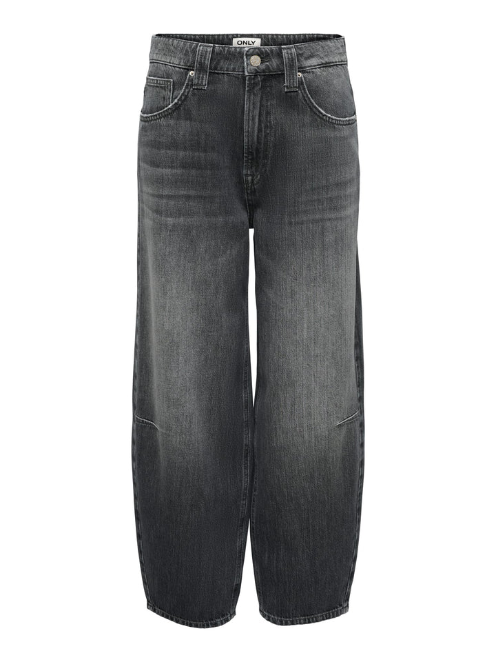 Only Frankie baggy fit jeans zwart denim – dames - Black Denim - L32