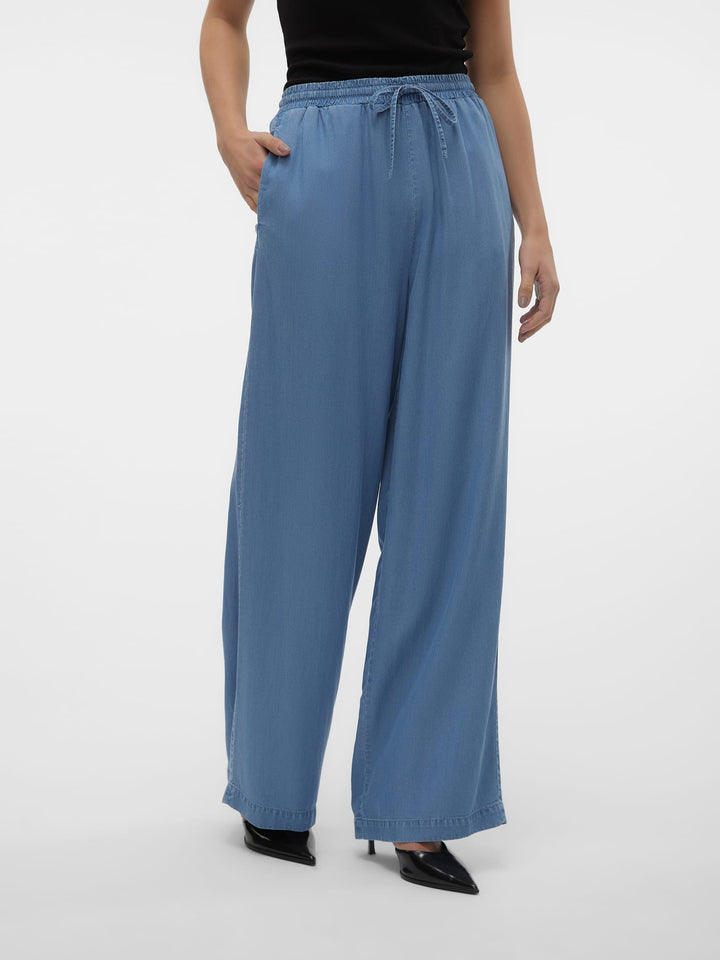 VERO MODA Bree lange broek dames – blue denim - L34