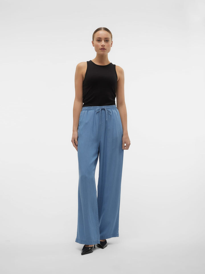 VERO MODA Bree lange broek dames – blue denim - L34