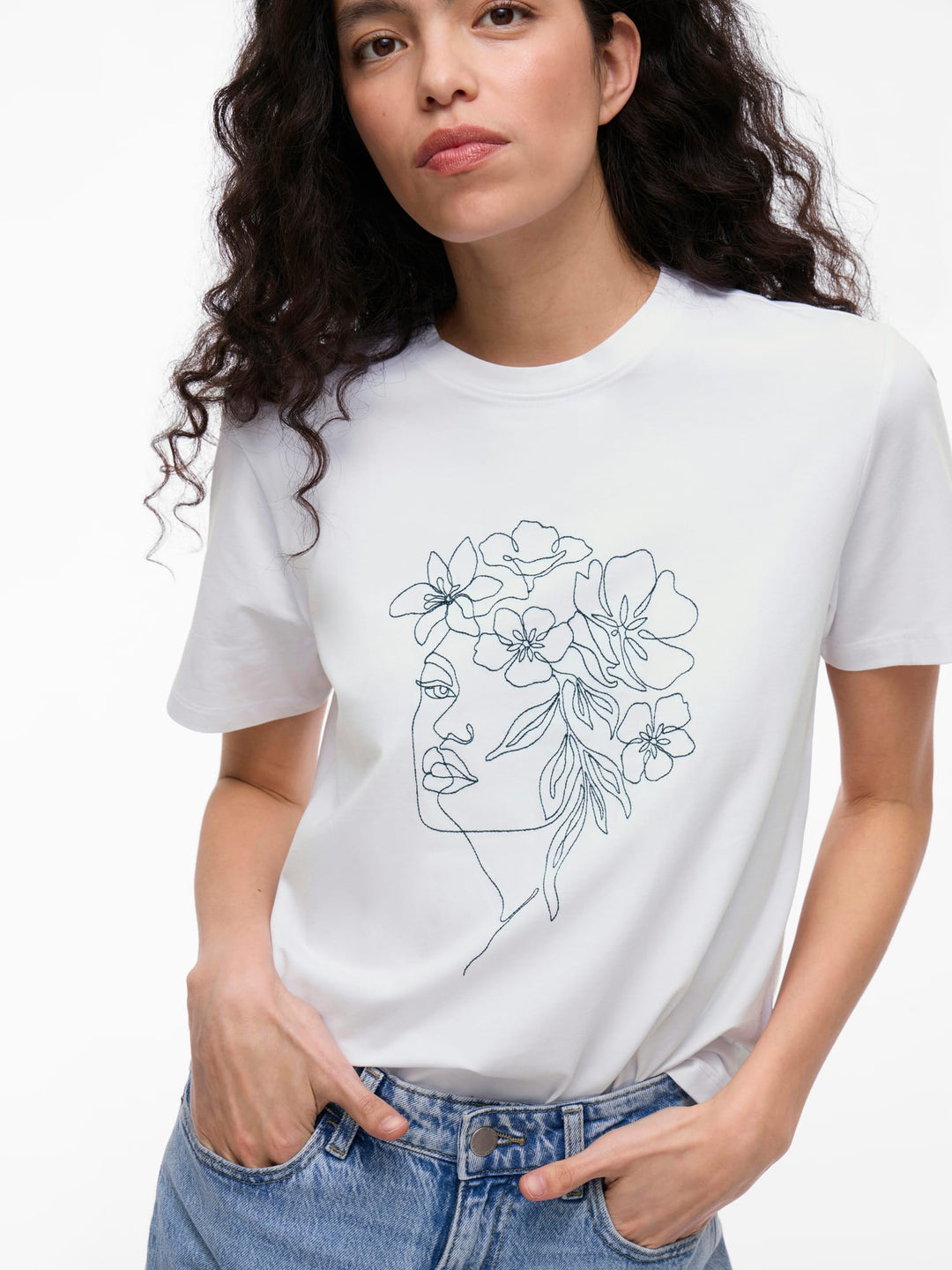 Vila VINORA S/S T-shirt wit – dames