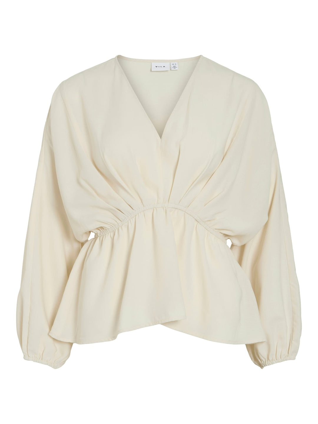 Vila Selia V-Hals Blouse Beige – dames top