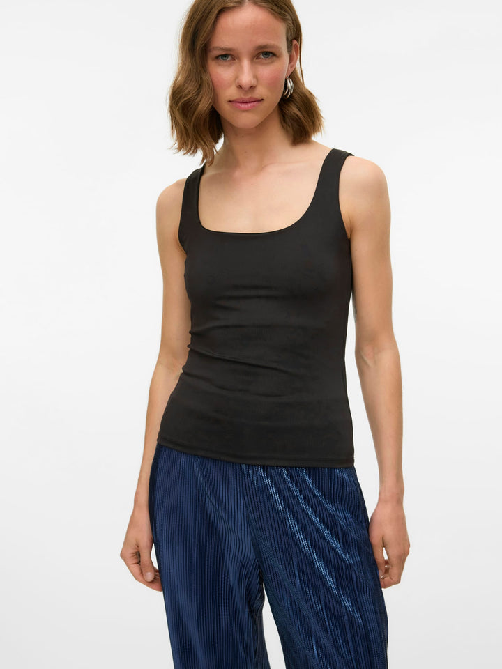VERO MODA VMMILLION SL SQUARE TOP – dames singlet zwart