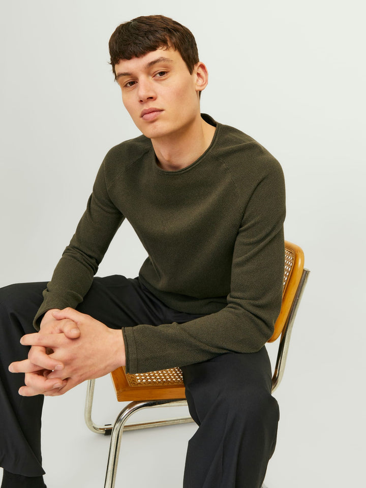 Jack & Jones trui HILL donkergroen – heren