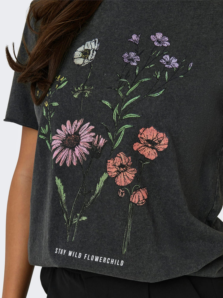 Only 15215721 Lucy T-shirt zwart – dames