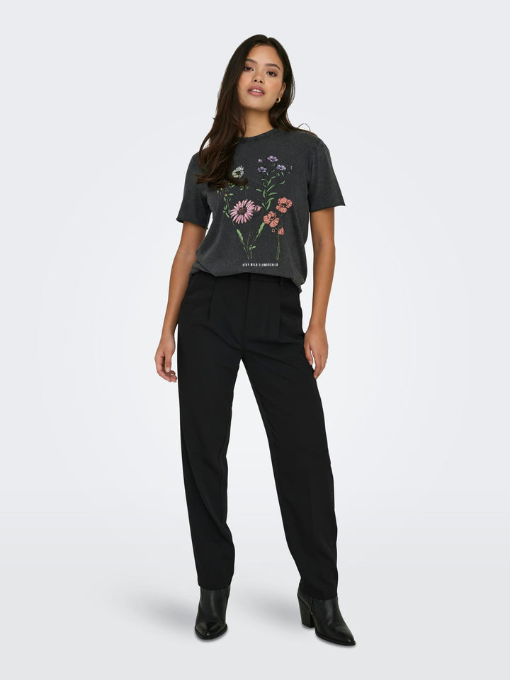 Only 15215721 Lucy T-shirt zwart – dames