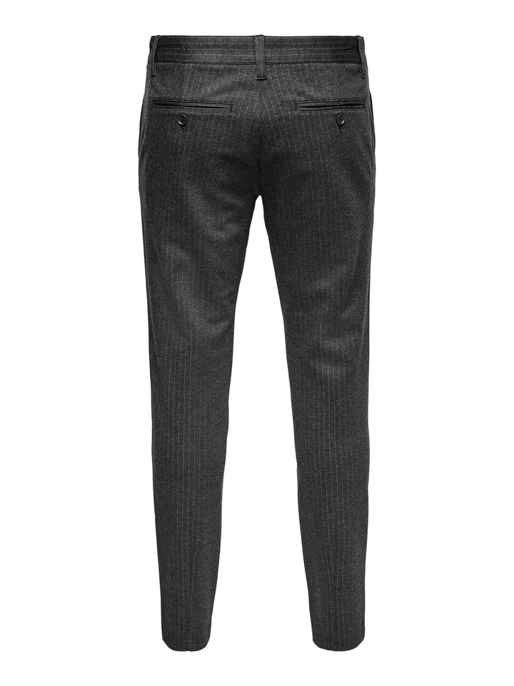 ONLY & SONS ONSMARK SLIM PANT STRIPE GW 3727 – heren - Grijs Dessin - L32