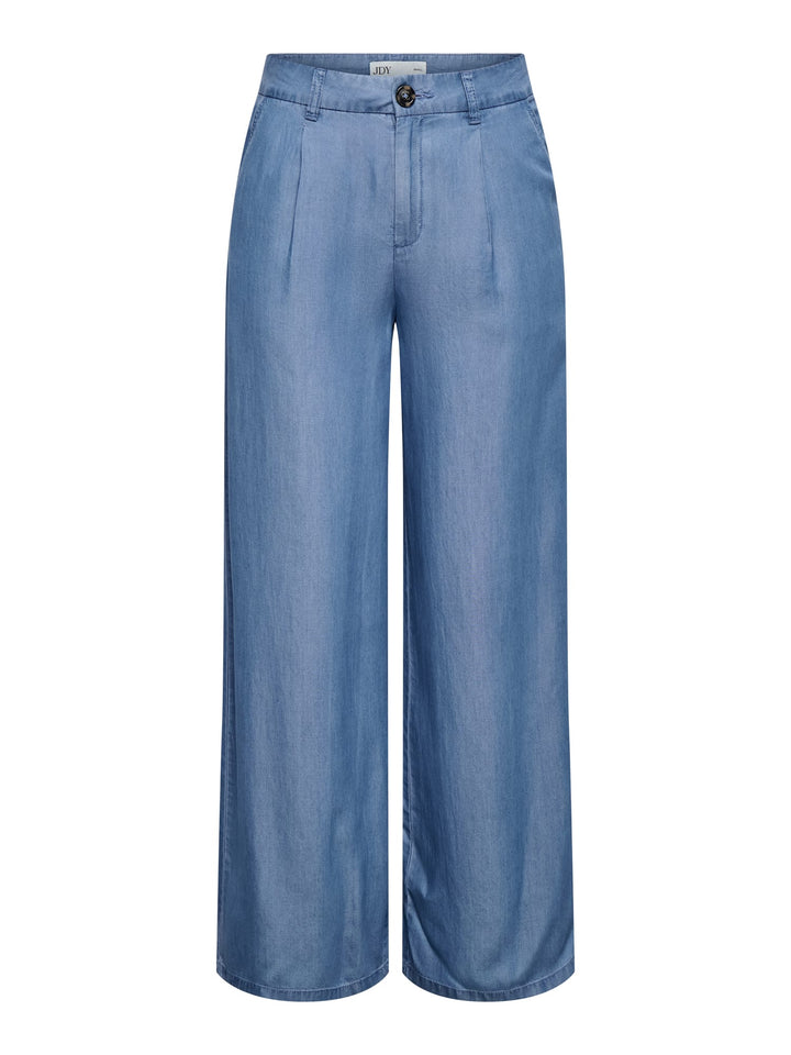 Jacqueline de Yong Jasper wijde broek – dames - Blue Denim - L32