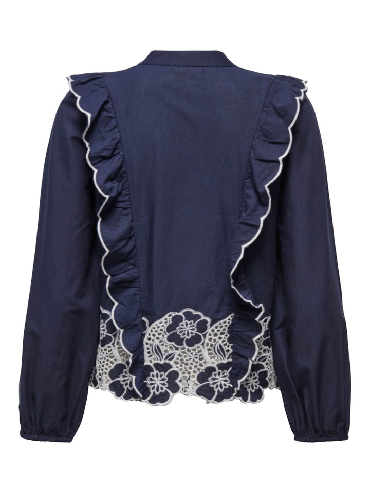 Jacqueline de Yong blouse l/m dames blauw - JDYHOLLY