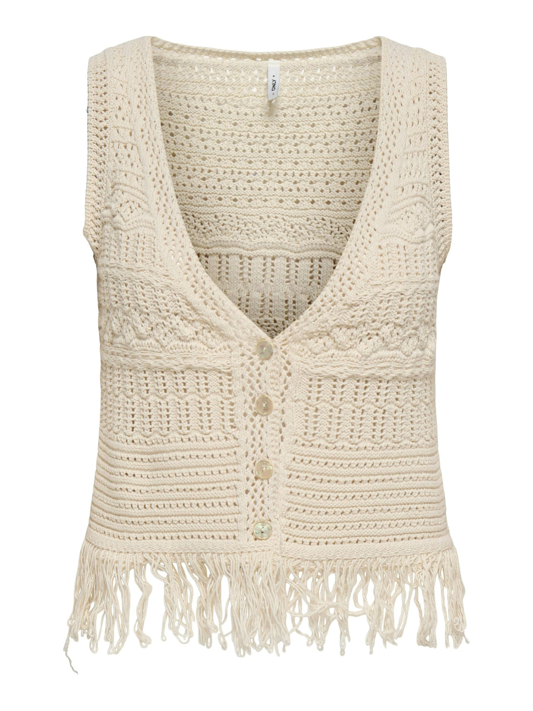 Only 15364856 Alix gilet ecru – dames