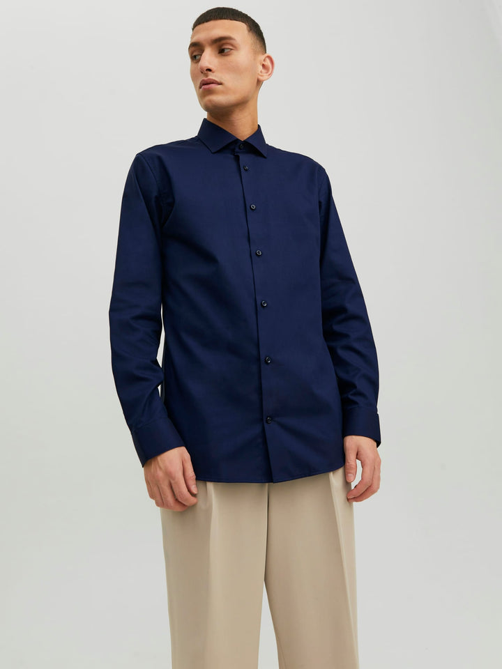 Jack & Jones Blaparker overhemd l/m navy – heren
