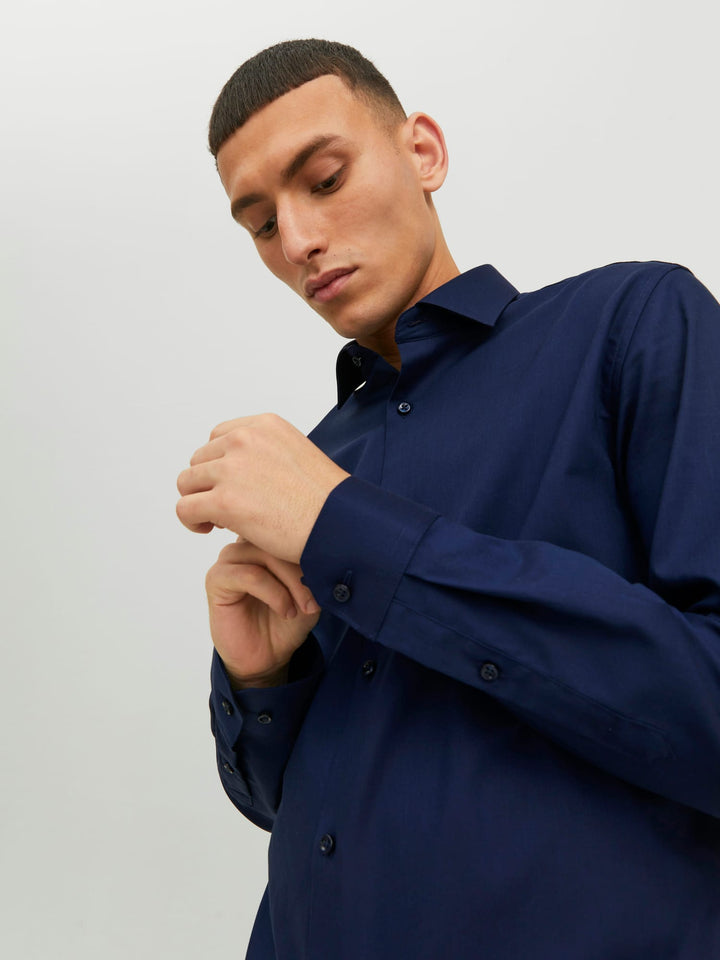 Jack & Jones Blaparker overhemd l/m navy – heren