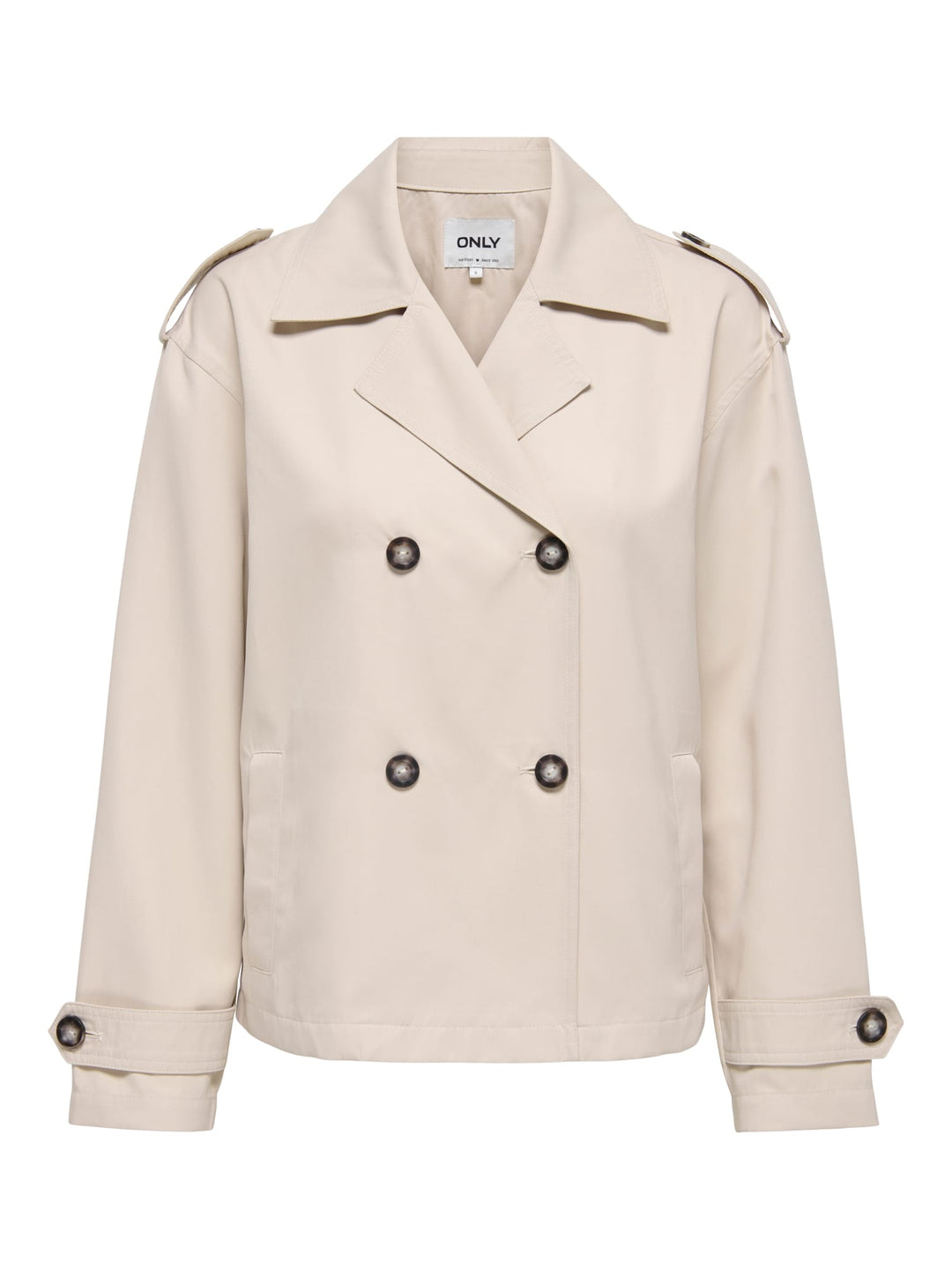 Only 15371053 Hannah trenchcoat beige – dames