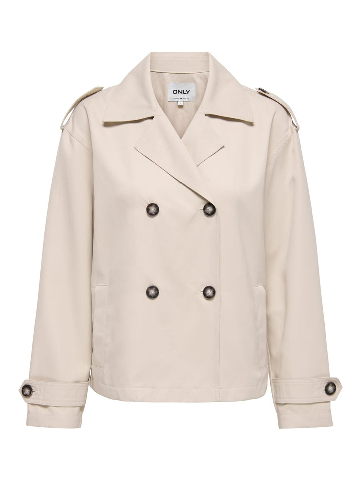 Only 15371053 Hannah trenchcoat beige – dames