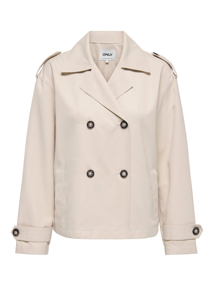 Only 15371053 Hannah trenchcoat beige – dames