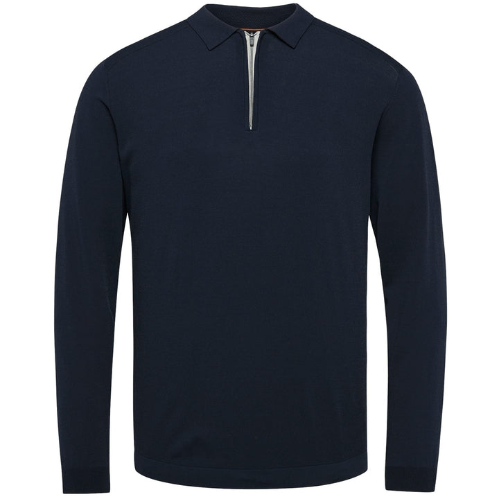 Vanguard long sleeve polo navy – heren