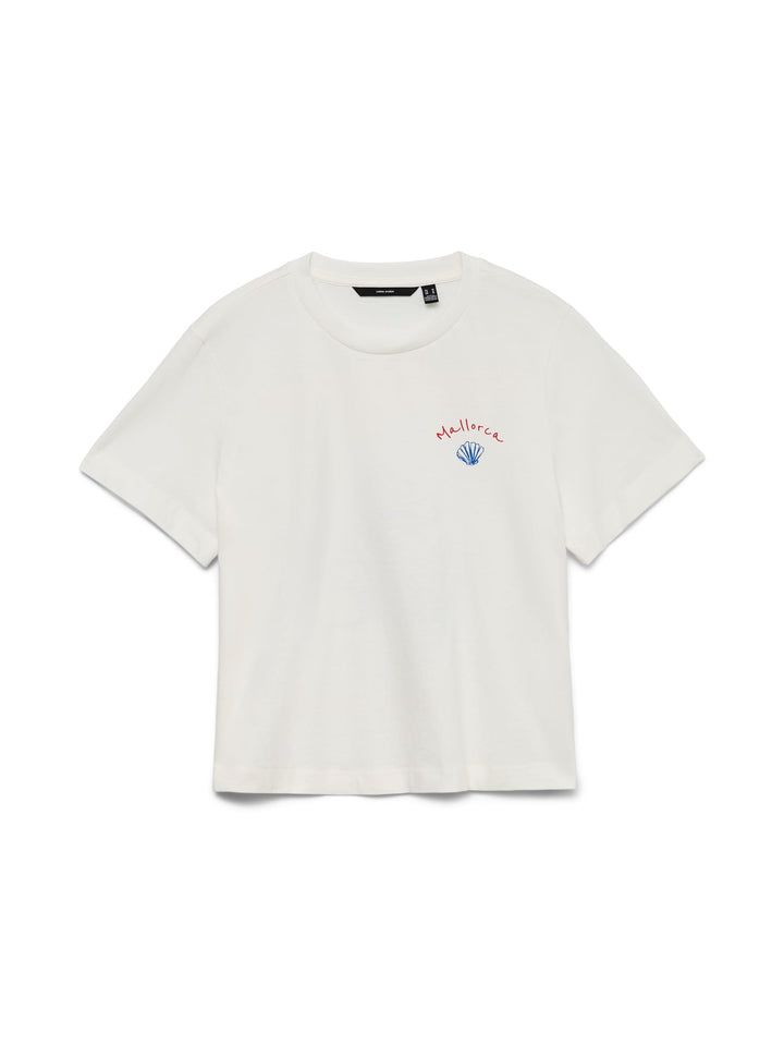 VERO MODA 10341996 Gina T-shirt off-white – dames