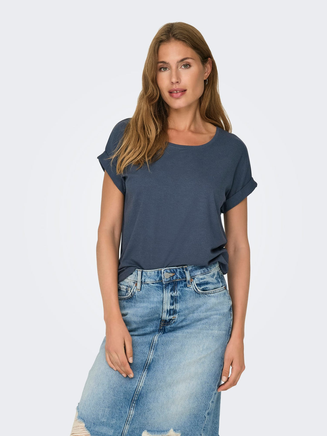 Only Monster T-shirt rafblauw – dames