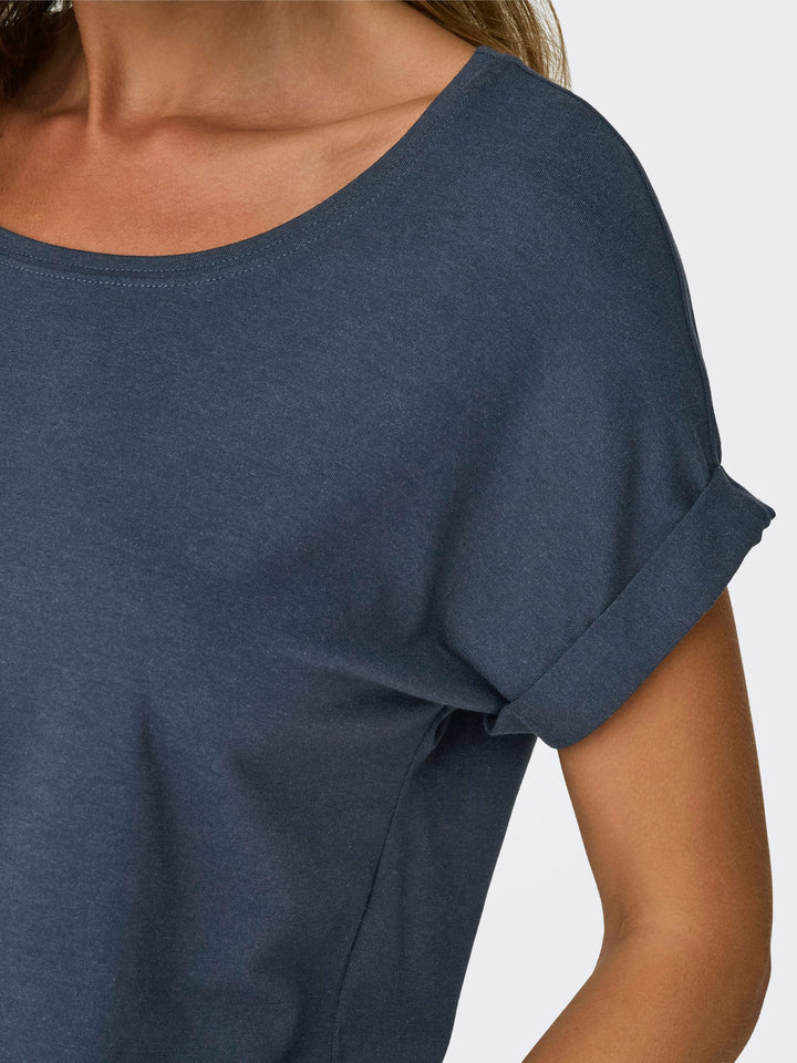 Only Monster T-shirt rafblauw – dames