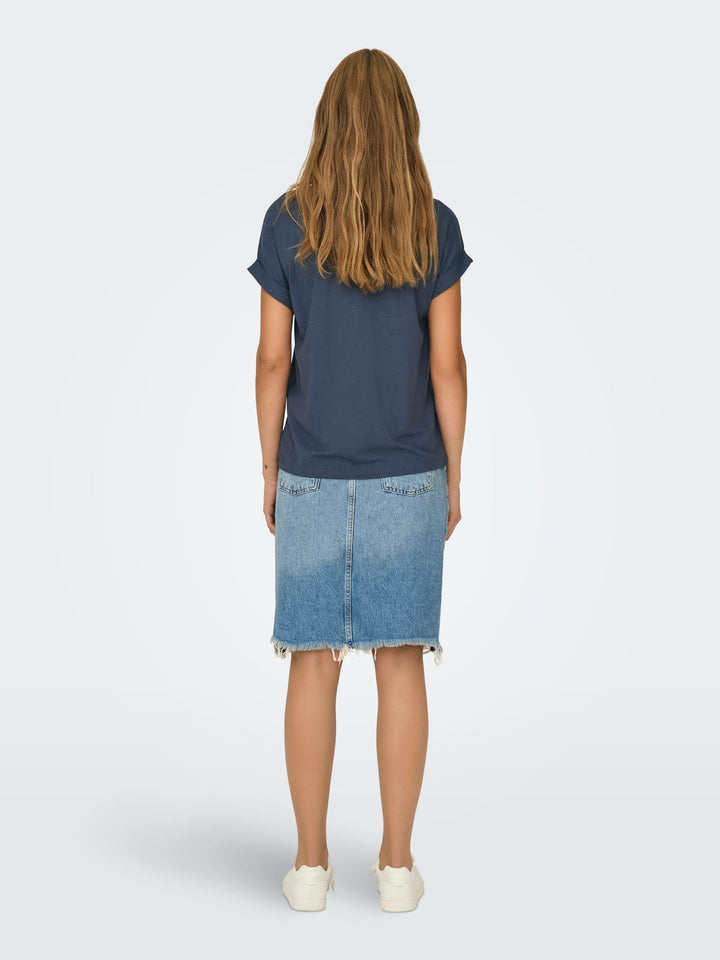 Only Monster T-shirt rafblauw – dames