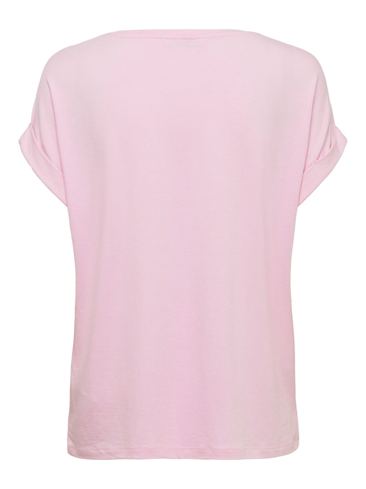 Only 15106662 moster t-shirt k/m dames licht roze