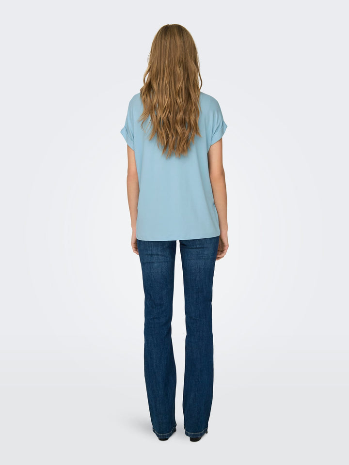 Only ONLMOSTER S/S O-NECK TOP NOOS JRS – dames t-shirt - Lichtblauw