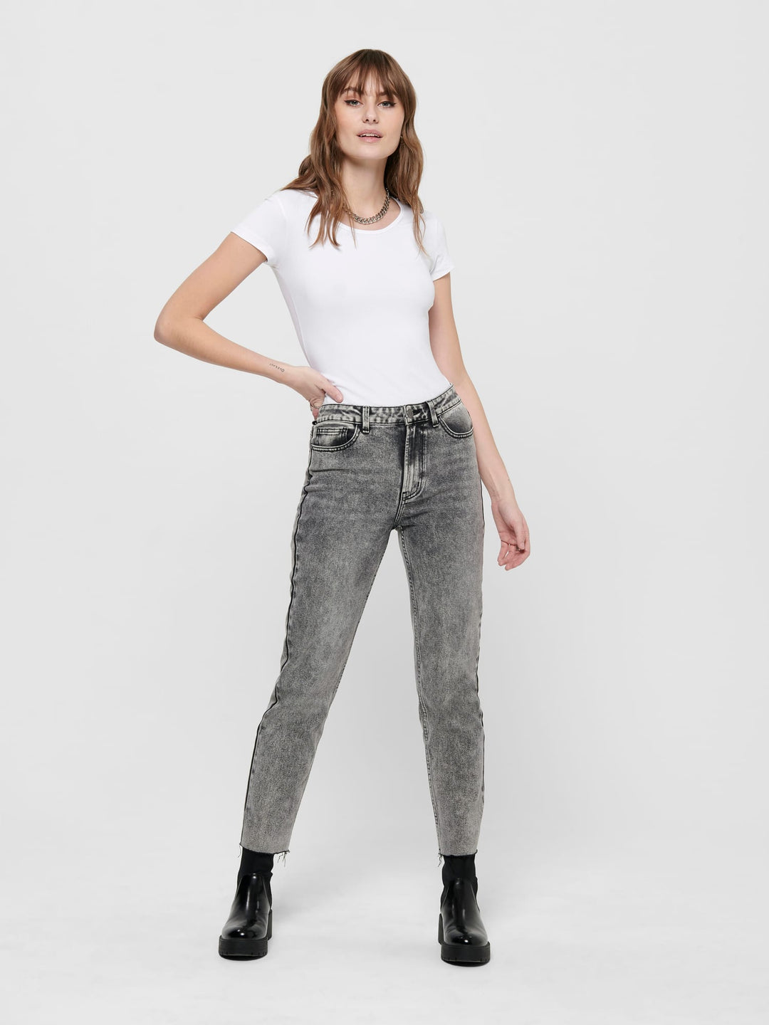 Only ONLLIVE LOVE S/S T-shirt wit – dames