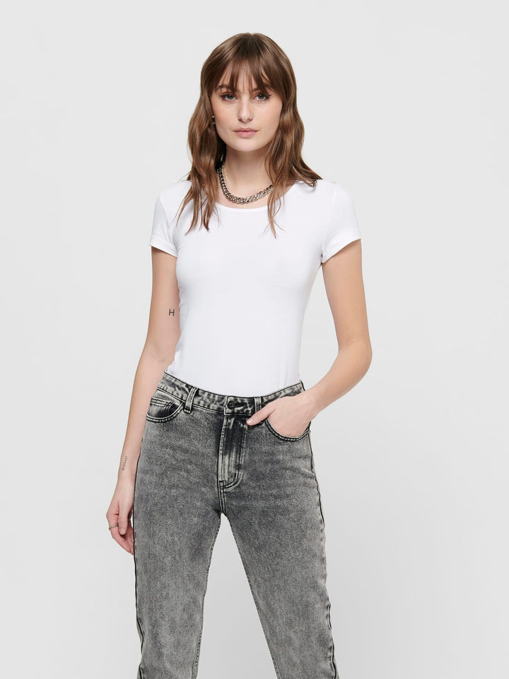Only ONLLIVE LOVE S/S T-shirt wit – dames