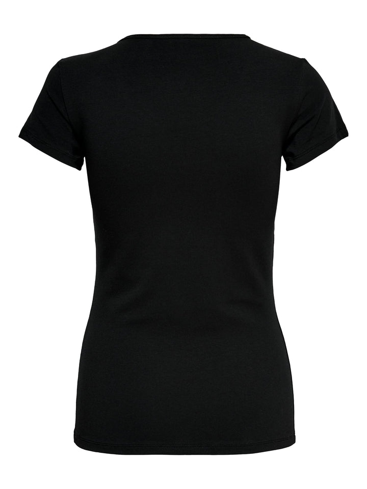 Only ONLLIVE LOVE T-shirt zwart – dames