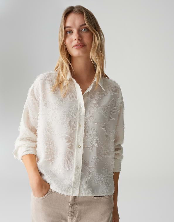 Opus Fenima 10492513696437 blouse l/m ecru