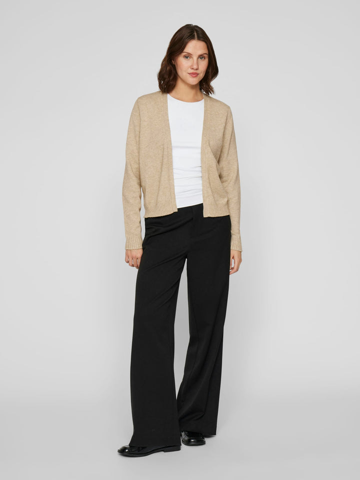 Vila VIRIL SHORT L/S KNIT CARDIGAN - dames vest in zand