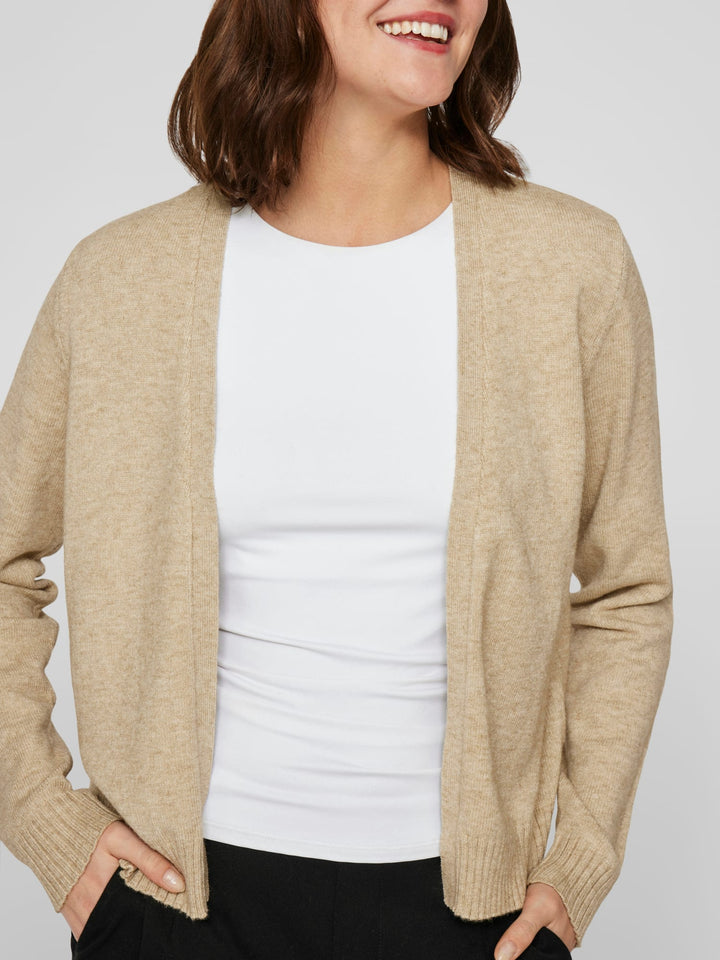 Vila VIRIL SHORT L/S KNIT CARDIGAN - dames vest in zand